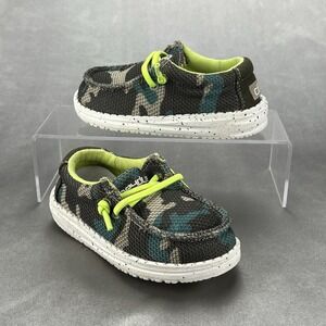 Hey Dude Wally Shoes Toddler Boys K7 Camo Slip On Moc Toe Casual Loafers Comfort
